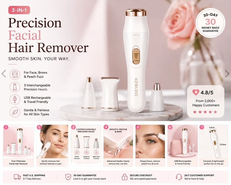 VELISSE™ 3-in-1 Facial Hair Remover
